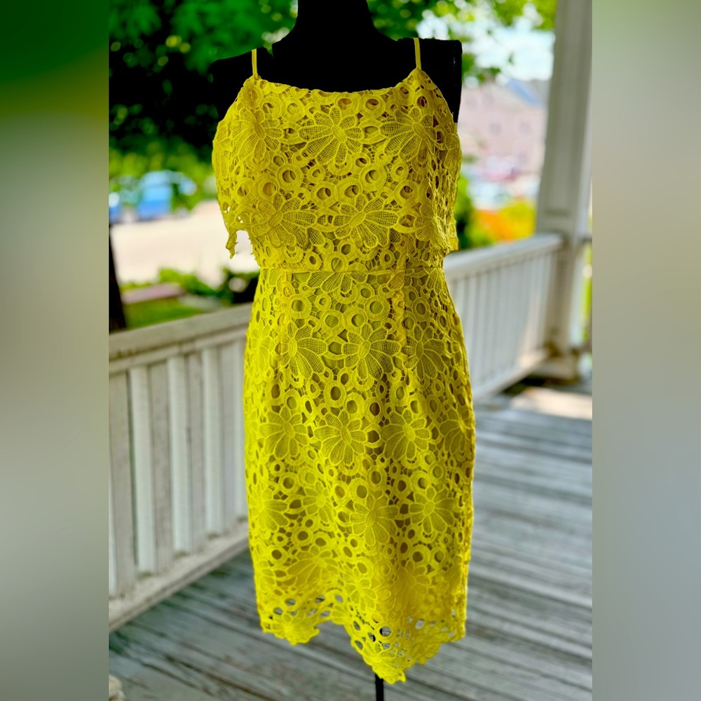 Nanette Lepore floral lace sheath dress